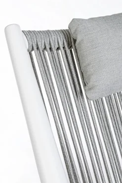 Bizzotto POLTRONA LOUNGE IN CORDA PER ESTERNO BIANCA XK03 - ALOHA NEW