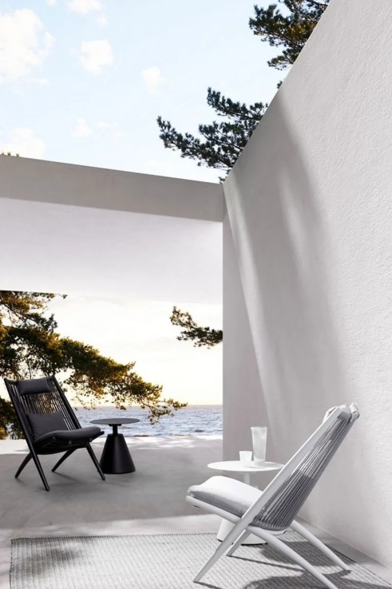 Bizzotto POLTRONA LOUNGE IN CORDA PER ESTERNO BIANCA XK03 - ALOHA NEW