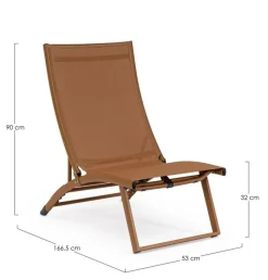 Clearance Bizzotto POLTRONA LOUNGE RECLINABILE PECAN - TAYLOR