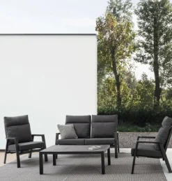 Online Bizzotto POLTRONA RECLINABILE IN ALLUMINIO ANTRACITE JX55 - KLEDI