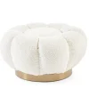 New Bizzotto POUF EFFETTO BOUCLE' BIANCO - FLOREL