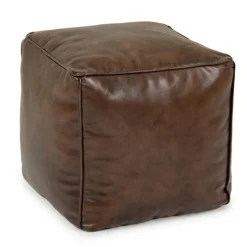 Best Bizzotto POUF IN PELLE MARRONE - MENDEZ