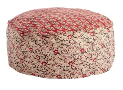 Best Bizzotto POUF LORIENT ROSSO C-FOGLIA-FIORE D65X25