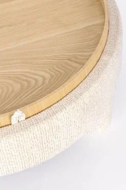 Clearance Bizzotto POUF TANYA C-VASS TONDO BIANCO