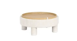 Clearance Bizzotto POUF TANYA C-VASS TONDO BIANCO