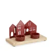 Bizzotto P.TEALIGHT 2P CORNWALL CASA ROSSO