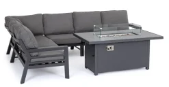 Hot Bizzotto SALOTTO ANGOLARE IN ALLUMINIO ANTRACITE PG61 - HENDRIX