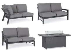 Hot Bizzotto SALOTTO ANGOLARE IN ALLUMINIO ANTRACITE PG61 - HENDRIX