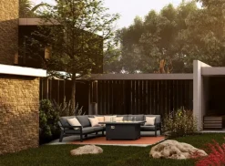 Hot Bizzotto SALOTTO ANGOLARE IN ALLUMINIO ANTRACITE PG61 - HENDRIX