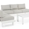 New Bizzotto SALOTTO ANGOLARE IN ALLUMINIO BIANCO CX21 - KONNOR