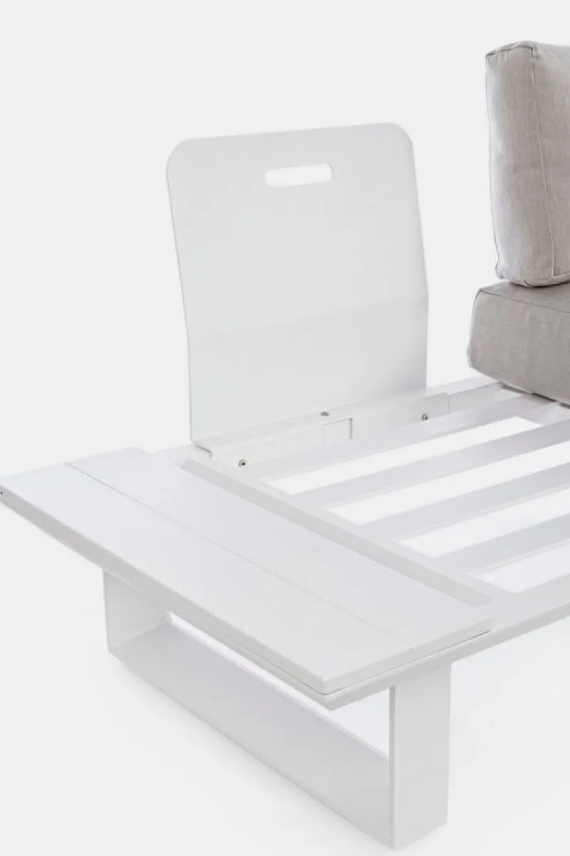 New Bizzotto SALOTTO ANGOLARE IN ALLUMINIO BIANCO CX21 - KONNOR