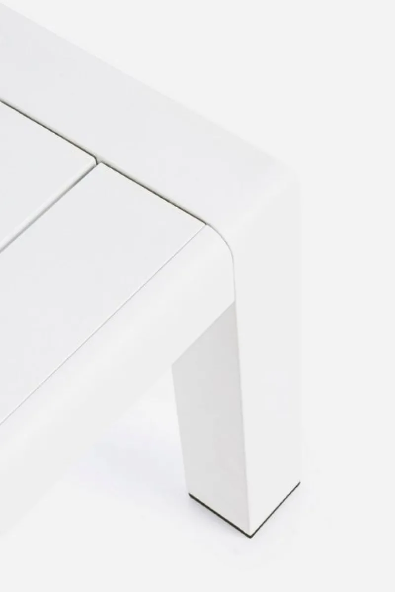 New Bizzotto SALOTTO ANGOLARE IN ALLUMINIO BIANCO CX21 - KONNOR