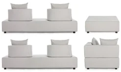 Best Bizzotto SALOTTO ANGOLARE IN TESSUTO PER ESTERNO COLOR SABBIA - PIPER