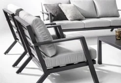 Clearance Bizzotto SALOTTO IN ALLUMINIO ANTRACITE YK13 - HARLEY