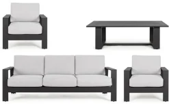 Hot Bizzotto SALOTTO IN ALLUMINIO ANTRACITE YK13 - BALTIC