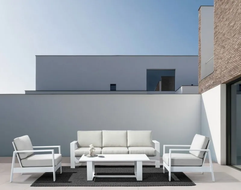 New Bizzotto SALOTTO IN ALLUMINIO BIANCO YK11 - BALTIC