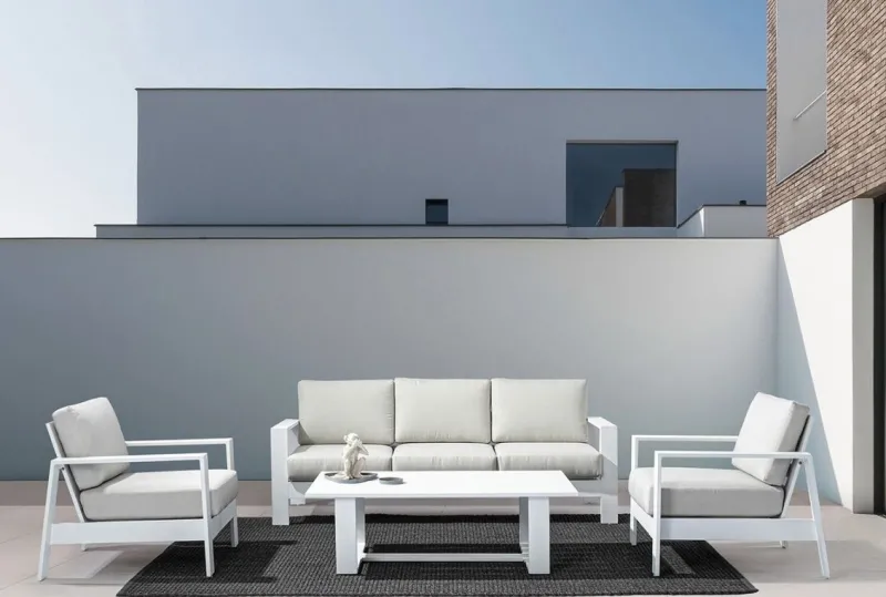 New Bizzotto SALOTTO IN ALLUMINIO BIANCO YK11 - BALTIC