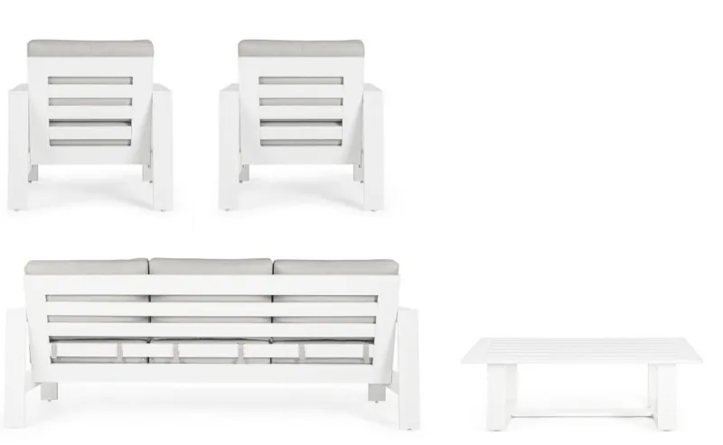 New Bizzotto SALOTTO IN ALLUMINIO BIANCO YK11 - BALTIC