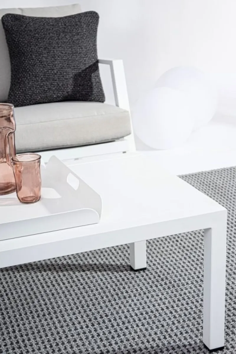 Clearance Bizzotto SALOTTO IN ALLUMINIO CON CUSCINI BIANCO YK11 - HARLEY