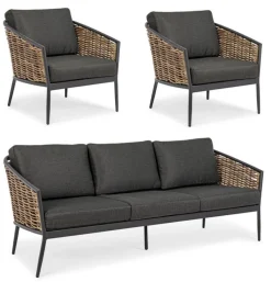 Hot Bizzotto SALOTTO IN FIBRA SINTETICA ANTRACITE YK13 - MARIBELA