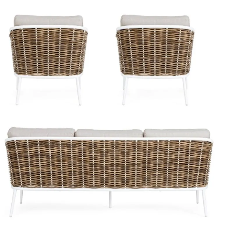 New Bizzotto SALOTTO IN FIBRA SINTETICA BIANCO YK11 - MARIBELA