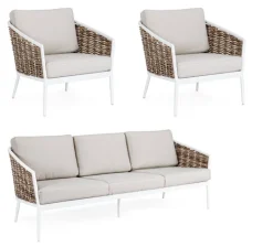 New Bizzotto SALOTTO IN FIBRA SINTETICA BIANCO YK11 - MARIBELA