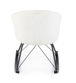 Best Bizzotto SEDIA A DONDOLO EFFETTO BOUCLE' BIANCA - SIBILLA