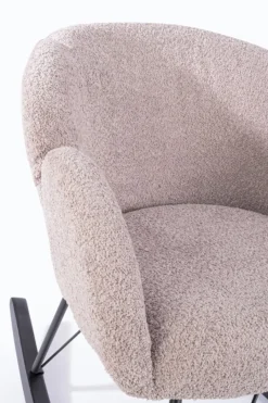 Discount Bizzotto SEDIA A DONDOLO EFFETTO BOUCLE' ROSA ANTICO - SIBILLA