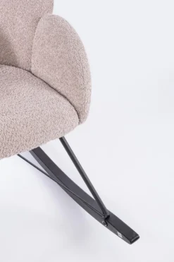 Discount Bizzotto SEDIA A DONDOLO EFFETTO BOUCLE' ROSA ANTICO - SIBILLA