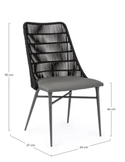 Discount Bizzotto SEDIA ANTRACITE - TABLITA