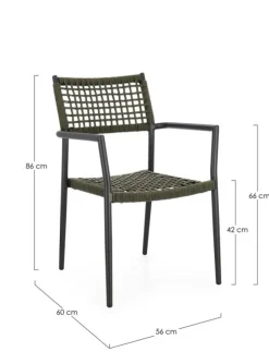 Best Bizzotto SEDIA C-BR CALETA ANTRACITE/VERDE