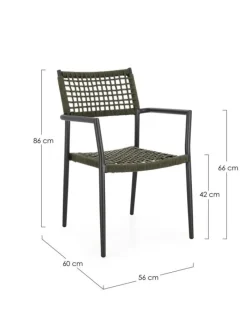 Online Bizzotto SEDIA C-BR CALETA ANTRACITE/VERDE