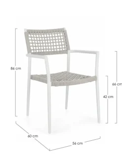 Hot Bizzotto SEDIA C-BR CALETA BIANCO