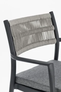 Outlet Bizzotto SEDIA C-BR C-C ALVIN ANTRACITE/GRIGIO CH