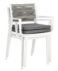 Hot Bizzotto SEDIA C-BR C-C ALVIN BIANCO/GRIGIO CH.