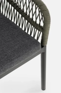 Outlet Bizzotto SEDIA C-BR C-C GALDANA ANTRACITE/VERDE