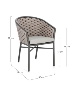 Online Bizzotto SEDIA C-BR C-C MARGALIDA ANTRACITE/KHAKI