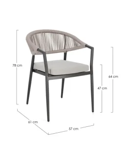 Discount Bizzotto SEDIA C-BR C-C MILLOR ANTRACITE/KHAKI