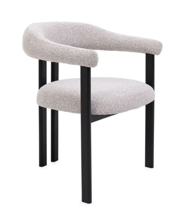 Clearance Bizzotto SEDIA C-BR GIUDITTA NERO/GRIGIO