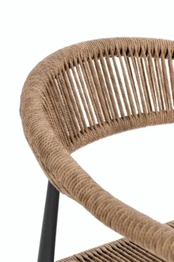 Clearance Bizzotto SEDIA C-BR JANDIA ANTRACITE/NATURAL