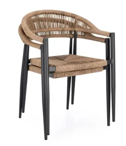 Clearance Bizzotto SEDIA C-BR JANDIA ANTRACITE/NATURAL