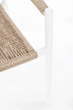 Outlet Bizzotto SEDIA C-BR JANDIA BIANCO/BEIGE