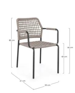 Discount Bizzotto SEDIA C-BR RAJADA ANTRACITE/KHAKI