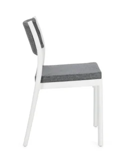 Clearance Bizzotto SEDIA C-C ALVIN BIANCO/GRIGIO SCURO
