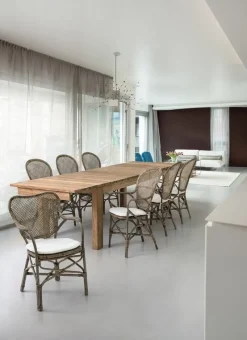 Outlet Bizzotto SEDIA CON BRACCIOLI IN FIBRE NATURALI - EDELINA