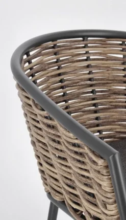 Clearance Bizzotto SEDIA CON CUSCINO ANTRACITE YK13 - MARIBELA