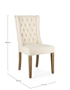 New Bizzotto SEDIA EFFETTO BOUCLE' NATURALE - COLUMBIA