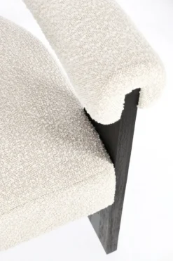 Outlet Bizzotto SEDIA EFFETTO BOUCLE' NERO NATURALE - AGAPE