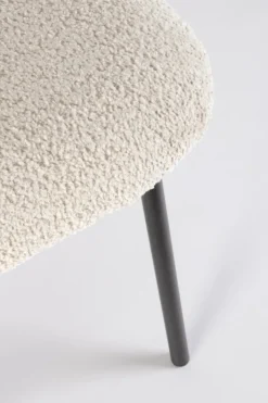 Clearance Bizzotto SEDIA EFFETTO BOUCLE' NATURALE - LUDMILLA