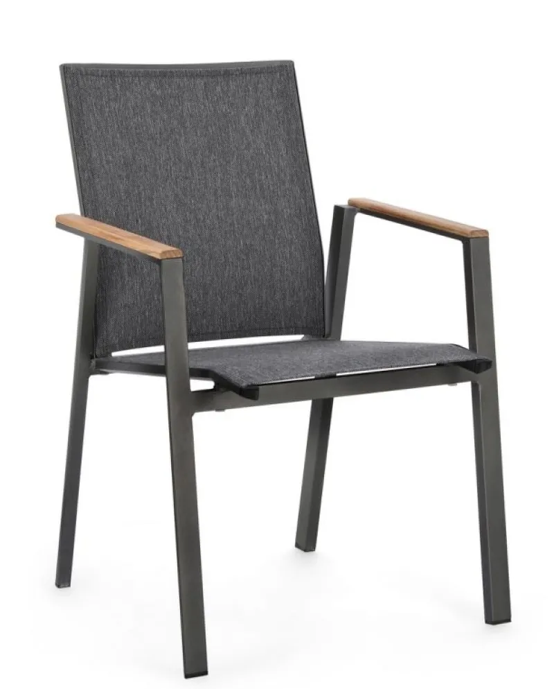 Online Bizzotto SEDIA IN ALLUMINIO ANTRACITE GK52 - CAMERON